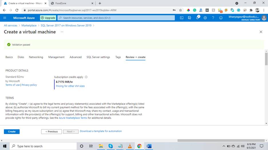 How To Create A SQL Server Instance In The Managed Virtual Machine